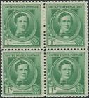 Block of 4 stamps - Scott 879 - 1 cent - Stephen C. Foster - 1940 - LH