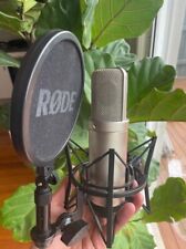 RODE NTK microphone with custom valve + RODE shock mount and pop filter 