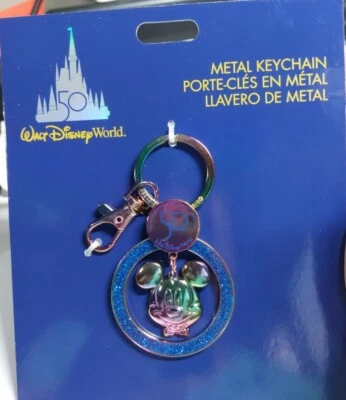 Disney Keychain WDW Metal with Colour Fade And Glitter Highlights - Image 1 of 3