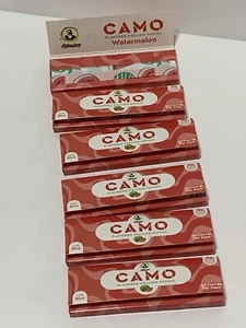 6 pks CAMO "WATERMELON" FLAVORED Rolling Papers - 1 1/4 Size/ 50 leaves per pack - Picture 1 of 1