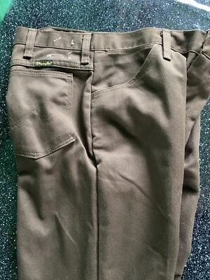 Pantalones de mezclilla Wrangler marrón años 60 corte bota W-31 nunca usados Foto 1 de 4
