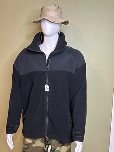 DSCP by Goodwill Ind Polartec Military Men Large Full Zip Fleece Jacket Black - Picture 1 of 6