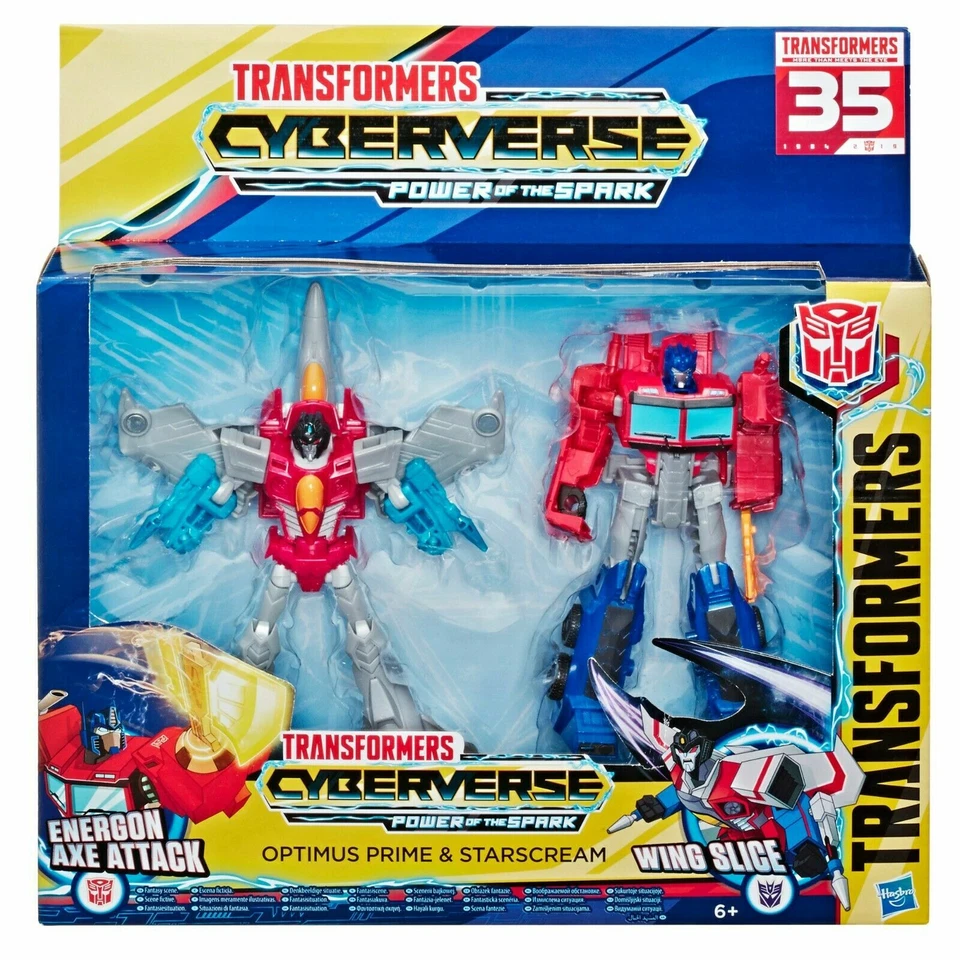 Transformers Cyberverse Optimus Prime & Starscream Action figures NEW - Image 1 of 1