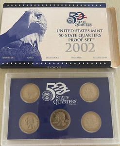 2002 50 State Quarters Proof Set w/ COA, Original Box - Picture 1 of 5