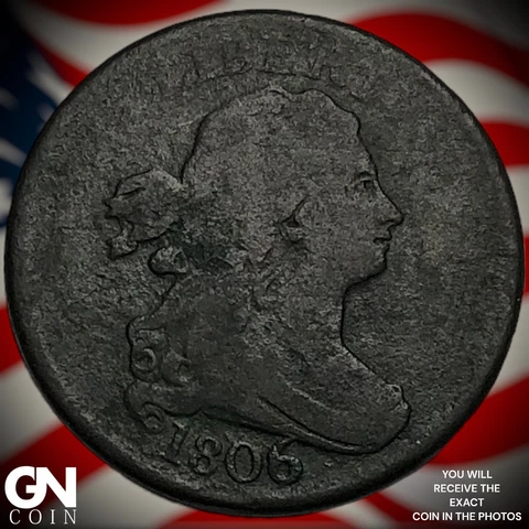 1806 Draped Bust Half Cent Q3805 Cover