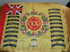  The 20th Regiment of Foot East Devonshire Regimental Colours flag. 