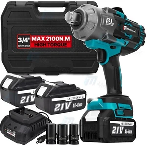 Brushless Cordless 3/4” High Torque Electric Impact Wrench 1549Ft-lbs(2100Nm) - Picture 1 of 18