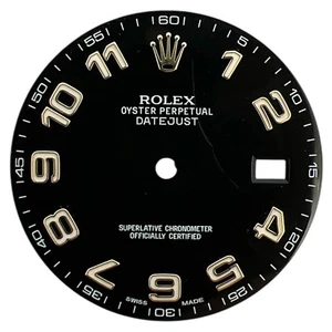 Rolex Oyster Datejust genuino 41 mm esfera árabe negro y dorado 116333 - Imagen 1 de 4