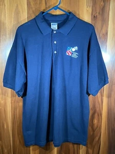 National Ems Memorial Service Casual Short Sleeve Polo Shirt Blue Size L/G - Picture 1 of 24