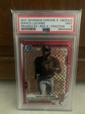 2021  🔥🔥Marco Luciano Bowman Chrome X  Numbered 2/3!! Rookie PSA 9🔥🔥 - Image 1 of 3