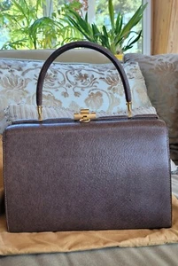 Vintage Gucci Top Handle Frame Pigskin Handbag - Picture 1 of 24