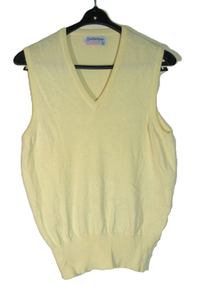 BALLANTYNE Kaschmir Weste Pullunder Damen Top gr. 38´´ / 97 cm Gelb Pullover - Bild 1 von 4