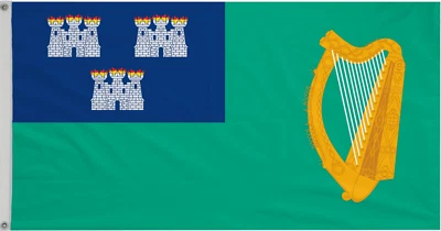 Dublin City Ireland Polyester 5' x 3' Flag - Image 1 of 3