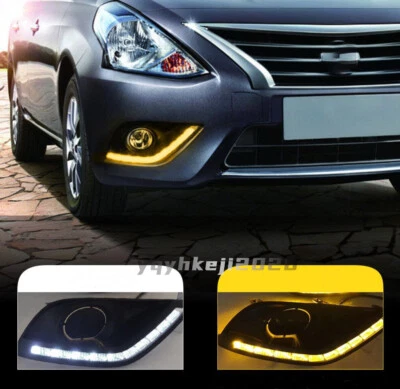 Luz de circulación diurna DRL delantera antiniebla LED luz de señal para Nissan Versa 2015-2019 Foto 1 de 4