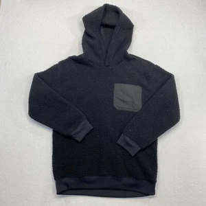 Old Navy Pullover Hoodie Boys XL 14 - 16 Black Fleece Pocket  - Picture 1 of 11