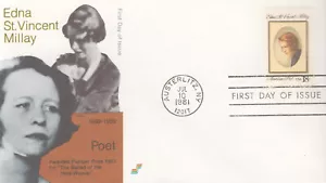 1981 First Day Cover - honoring Edna St Vincent Millay - Spectrum - Imagen 1 de 1
