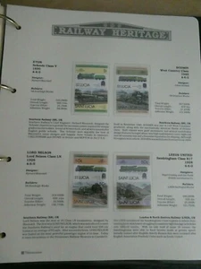 RAILWAY HERITAGE 1983 MINT STAMPS  ST LUCIA $1 $1 50C 50C - Picture 1 of 5