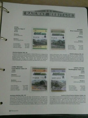 RAILWAY HERITAGE 1983 MINT STAMPS  ST LUCIA $1 $1 50C 50C - Image 1 of 4