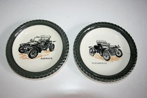 VINTAGE Wade Porcelain - Veteran Cars - Darracq  Oldsmobile - Dishes or Ashtrays - Picture 1 of 10