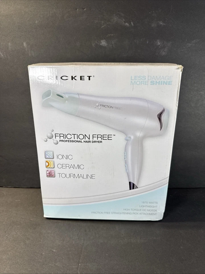 Cricket Professional Hair Dryer Friction Free1875 Watts Ionic Ceramic Tourmaline - Image 1 of 4