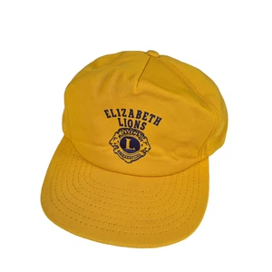 Gorra de béisbol Elizabeth Lions International de colección años 70 sombrero amarillo - Imagen 1 de 9