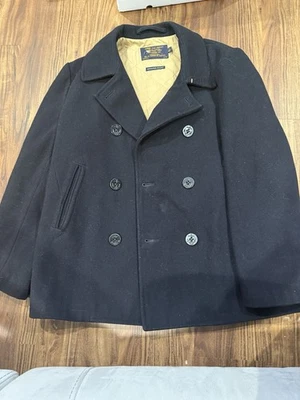 J. Crew Men’s Bayswater Peacoat Wool Thinsulate Stadium Jacket Military Grade L - Image 1 of 4