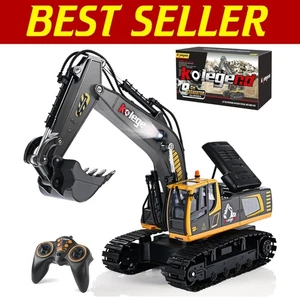 16-Inch Remote Control Digger Toy - 11 Channel Construction Fun for Ages 6-10 - Picture 1 of 9