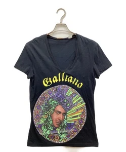 JOHN GALLIANO John Galliano himself printed T-shirt Size: M Black Men AUQ738S - Picture 1 of 4