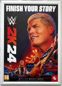 Póster promocional WWE 2K 24 RARO PS5 XBOX SERIES X 42 cm x 59 cm - Imagen 1 de 1