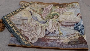 Angel of Light Tapestry Table Runner With Tassels by Artist Lena Liu - Picture 1 of 11