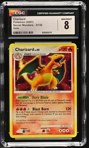 CGC 8 Charizard 2007 Secret Wonders 3/132 Holo SWIRL Pokemon Card - Picture 1 of 2