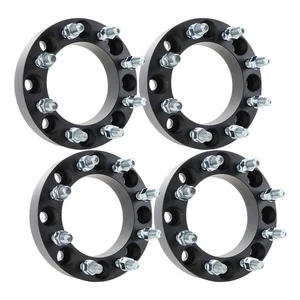 For Ford F-250 F-350 4pcs 1.5" 8×170mm to 8×6.5" Wheel Spacers 6×165.1mm Black - Picture 1 of 4