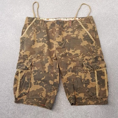 Shorts masculino Superdry grande verde camuflado núcleo leve bolsos utilitários de carga militar - Imagem 1 de 4