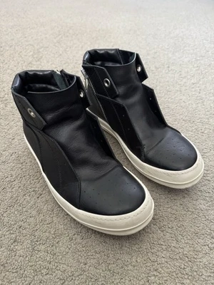SS16 Rick Owens Mainline Leather Island Dunk Sneaker Size IT 41 - Image 1 of 4