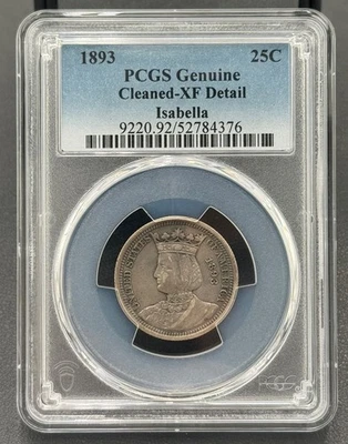 1893 25c Silver Commemorative Isabella Quarter PCGS Extra Fine - Image 1 of 4