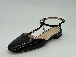 Sandalias planas Gucci Marmont doble G patente cuero correa en T bailarina $890 - Imagen 1 de 12