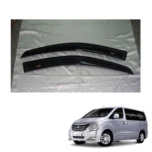 Wind Deflector Weather Visor Guard Black 2 Pc For Hyundai H-1 iLoad 2011 - 16 17 - Picture 1 of 3
