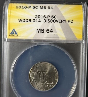 2016-P DOUBLED DIE REVERSE WDDR-014 JEFFERSON NICKEL EXTREMELY RARE - Image 1 of 4