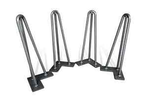 Premium 3 Rod Hairpin Table Legs 1/2" Steel - Set of 4 - 16" Tall