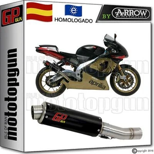 SILENCIOSO GP GUN by ARROW ACERO NEGRO APRILIA RSV 1000 1998 98 1999 99 2000 00 - Imagen 1 de 3