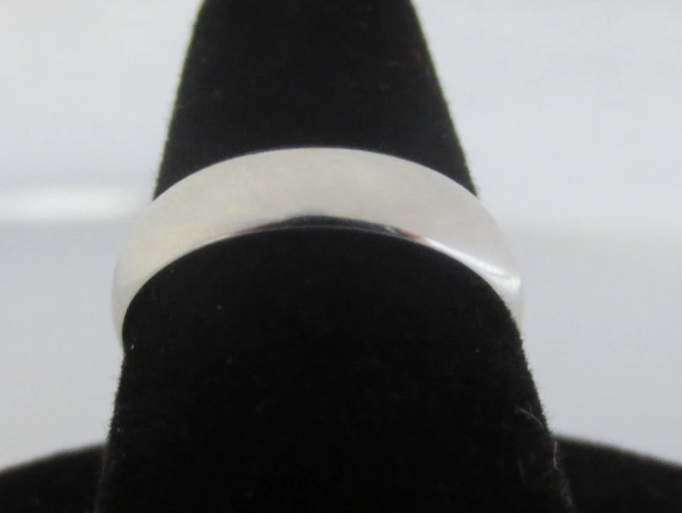 尺寸 4-13 14KT 镀白金 4.5 毫米 SMOOTH 婚礼、THUMB、粉红色戒指 — 第 1/1 张图片