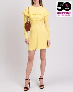 RRP€592 PHILOSOPHY DI LORENZO SERAFINI Mini Dress IT38 US2 UK6 XS Ruffle Trim - Picture 1 of 9