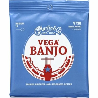 Martin V730 Vega 5-String Nickel Banjo strings, 10-23 - Image 1 of 2
