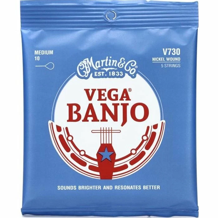 Martin V730 Vega 5-String Nickel Banjo strings, 10-23 - Image 1 of 2