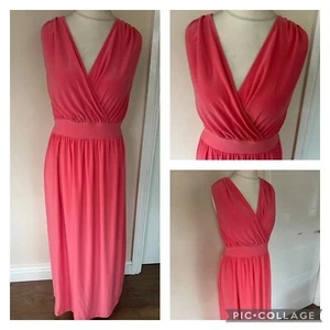 Nina Leonard Stunning Pink Maxi Dress Size 2XL Uk 24 Events / Occasions J9 - Picture 1 of 4
