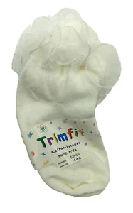 Trimfit Girls Single Cuff White Quarter Ankle Socks Shoe Size 4-8.5 Lace Ruffles - Picture 1 of 4