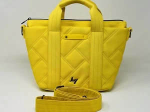 Cartera bandolera Lug Dory para mujer amarilla brillante asa superior correa extraíble - Imagen 1 de 15