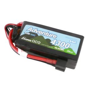 Gens Ace HV G-Tech 4300mAh 11,4V 60C 3S Lipo Akku T-Stecker und XT60 Adapter Neu - Bild 1 von 5