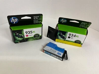 Lote de 3 cartuchos de tinta originales HP 934XL/935 XL negro-magenta-cian OfficeJet Foto 1 de 4