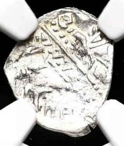 RUSSIA Boris Godunov 1598-1605 AD, Silver Kopek Czar Coin, High Grade NGC AU58 - Picture 1 of 5